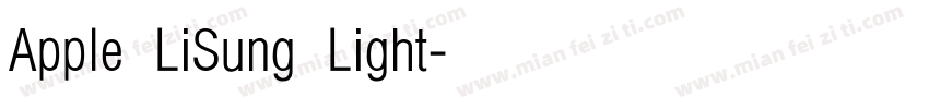 Apple LiSung Light字体转换